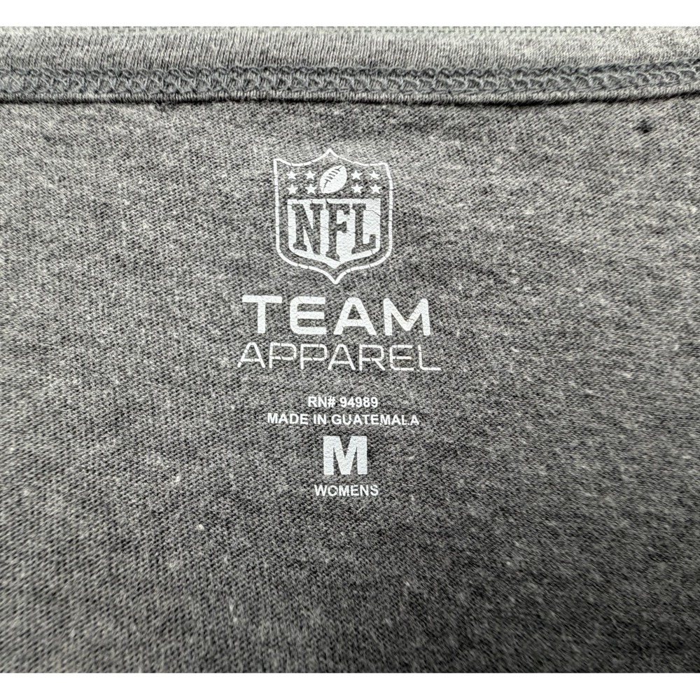 NFL Miami Dolphins T Shirt Heather Gray Distressed Football Tee | Women's Medium - Picture 2 of 8